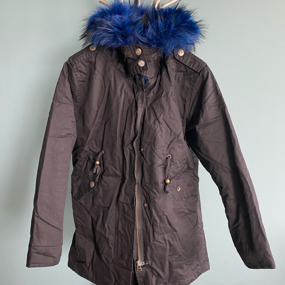 Brand new kid parka jacket with fur